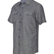 Side view of Chambray Short Sleeve Shirt