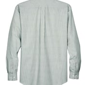 Back view of Crown Collection® Banker Stripe Woven Dress Shirt