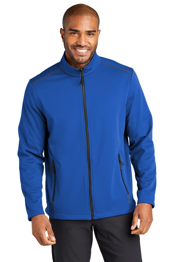 Front view of Collective Tech Soft Shell Jacket