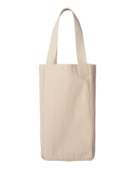 Front view of Double Bottle Wine Tote