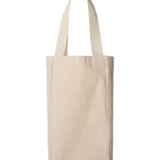 Front view of Double Bottle Wine Tote