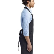 Side view of Cotton Chino Bib Apron With Pocket
