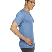 Side view of Unisex Triblend Short-Sleeve V-Neck