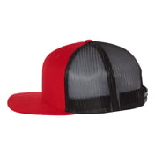 Side view of Wool Blend Flat Bill Trucker Cap