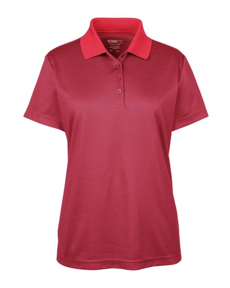 Front view of Women's Express Microstripe Performance Pique Polo