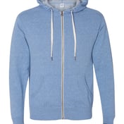 Front view of Heathered French Terry Full-Zip Hooded Sweatshirt