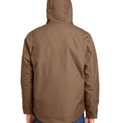 Back view of Men’s 8.5oz, 60% Cotton/40% Polyester Storm Shield TM Hooded Canvas Yukon Jacket