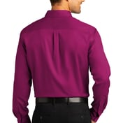 Back view of Long Sleeve SuperPro React Twill Shirt