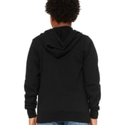 Back view of Youth Sponge Fleece Full-Zip Hooded Sweatshirt