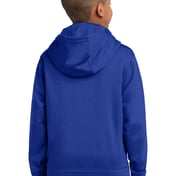Back view of Youth Sport-Wick&reg; Fleece Hooded Pullover