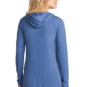 Back view of Women’s PosiCharge &reg; Tri-Blend Wicking Long Sleeve Hoodie