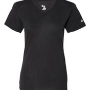 Front view of Women’s Triblend Performance V-Neck Short Sleeve T-Shirt
