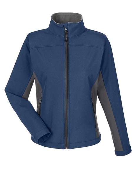Front view of Women's Soft Shell Colorblock Jacket