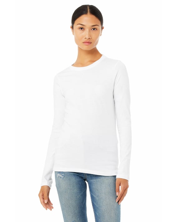 Front view of Ladies’ Relaxed Jersey Long-Sleeve T-Shirt