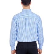 Back view of Men’s Medium-Check Woven