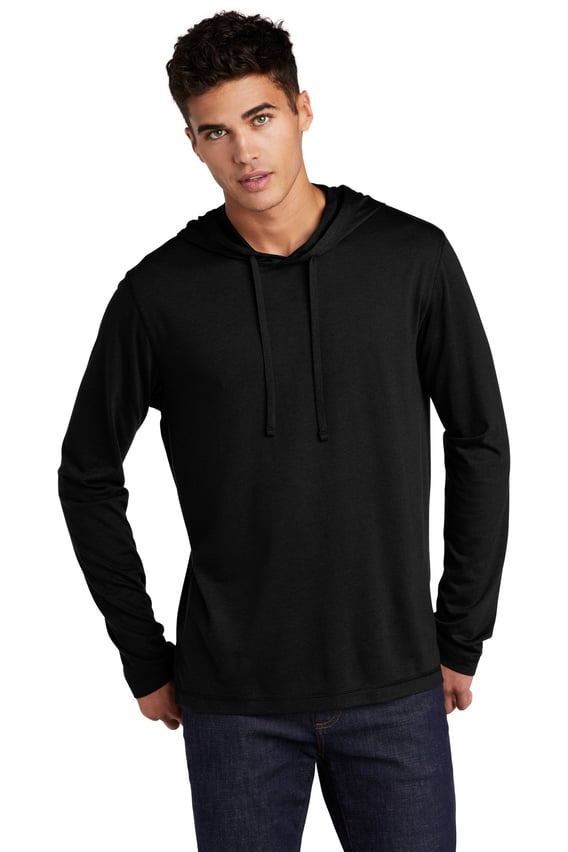 Front view of PosiCharge ® Tri-Blend Wicking Long Sleeve Hoodie