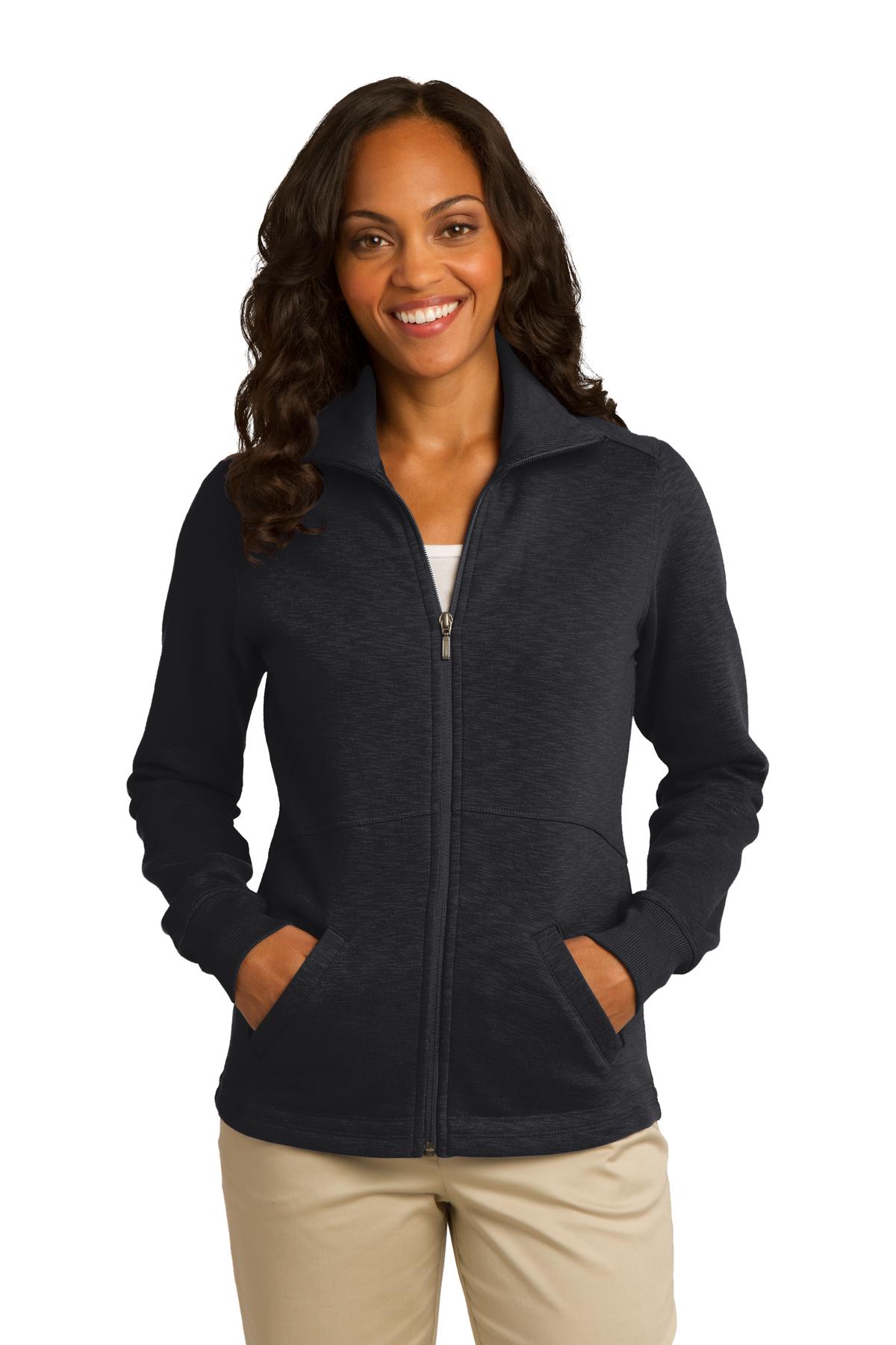 Front view of Women’s Slub Fleece Full-Zip Jacket