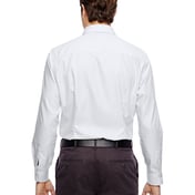 Back view of Men’s Precise Wrinkle-Free Two-Ply 80’s Cotton Dobby Taped Shirt