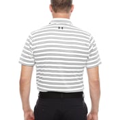Back view of Tech Stripe Polo