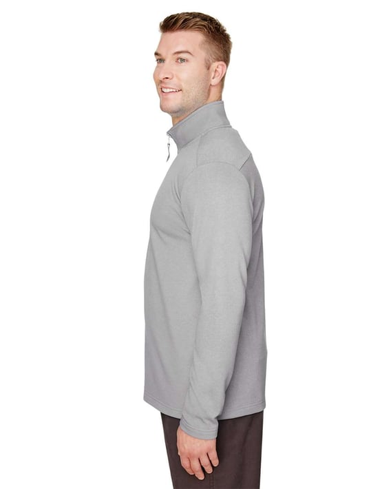 Side view of Coastal Pique Fleece Quarter-Zip Pullover