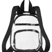 Back view of Clear PVC Mini Backpack