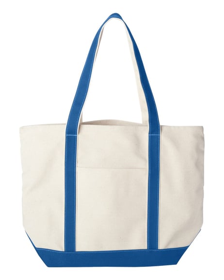 Front view of Carmel Classic XL Cotton Canvas Resort Tote