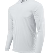 Side view of Youth Bahama Performance Hooded Long Sleeve T-Shirt