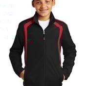 Front view of Youth Colorblock Raglan Jacket
