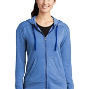 Front view of Women’s PosiCharge &reg; Tri-Blend Wicking Fleece Full-Zip Hooded Jacket