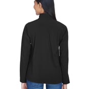 Back view of Ladies’ Three-Layer Fleece Bonded Performance Soft Shell Jacket
