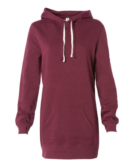 Front view of Women S Special Blend Hooded Sweatshirt Dress