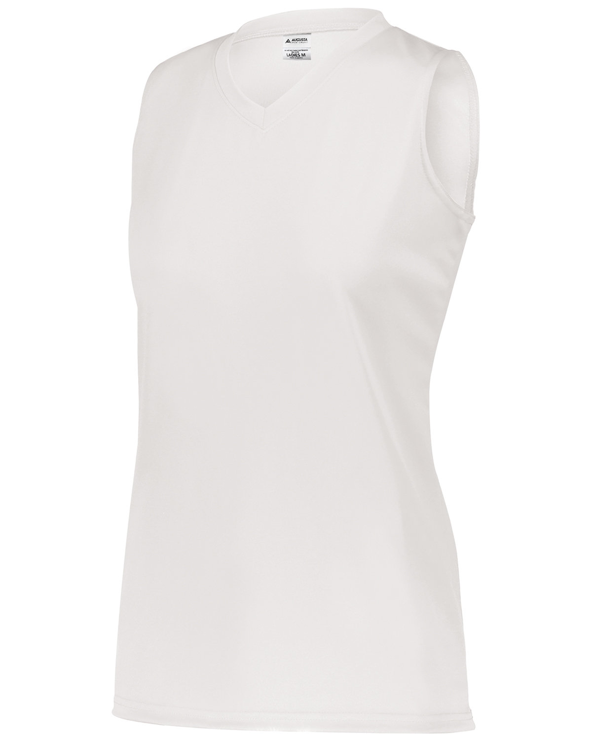 Front view of Girls Sleeveless Wicking Attain Jersey