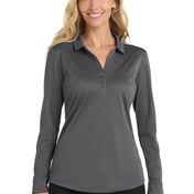 Front view of Women’s Silk Touch Performance Long Sleeve Polo