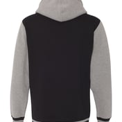 Back view of Heavyweight Varsity Full-Zip Hooded Sweatshirt