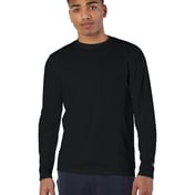 Front view of Adult 4.1 Oz. Double Dry® Long-Sleeve Interlock T-Shirt