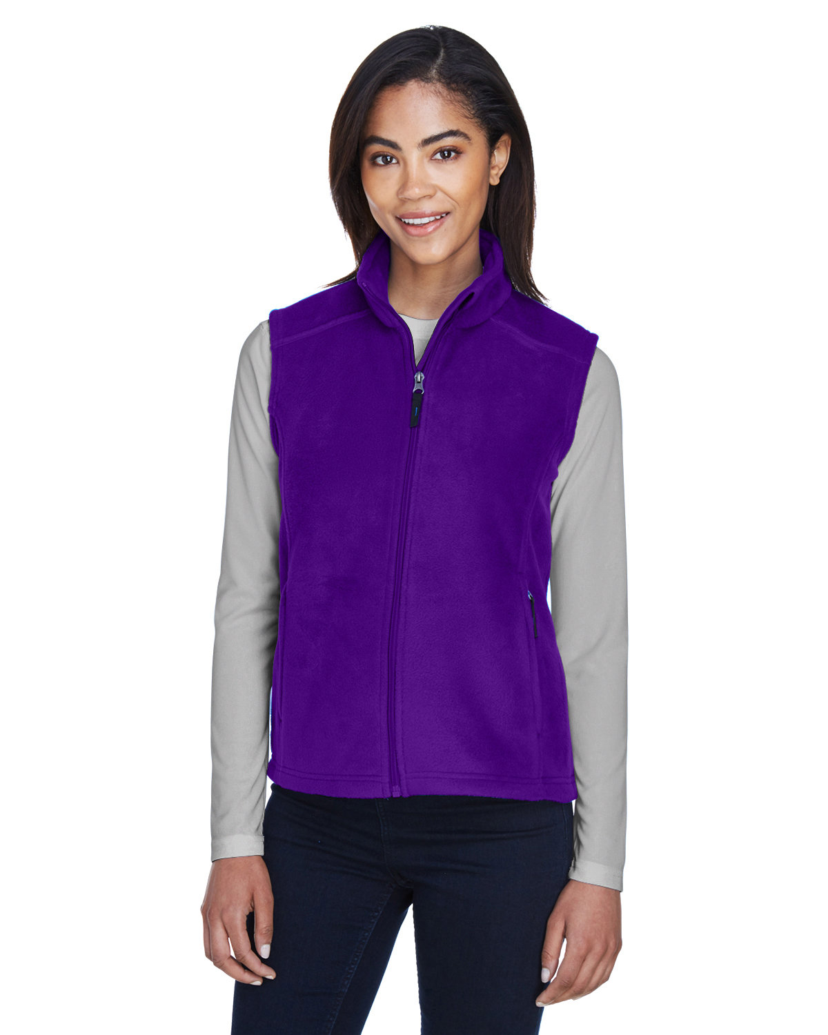 Front view of Ladies’ Journey Fleece Vest