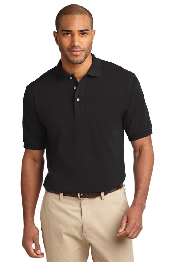 Front view of Heavyweight Cotton Pique Polo