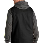 Back view of Sherpa-Lined Mock Neck Vest