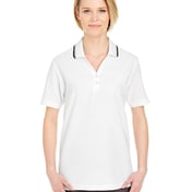 Front view of Ladies’ Short-Sleeve Whisper Piqué Polo With Tipped Collar