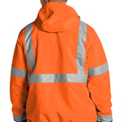 Back view of ANSI 107 Class 3 Economy Waterproof Insulated Bomber Jacket