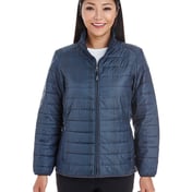 Front view of Ladies’ Portal Interactive Printed Packable Puffer Jacket