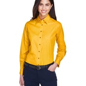 Front view of Ladies’ Easy Blend™ Long-Sleeve Twill Shirt With Stain-Release