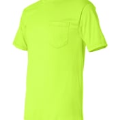 Side view of USA-Made 50/50 Pocket T-Shirt