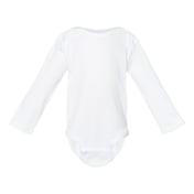 Front view of Infant Long Sleeve Baby Rib Bodysuit