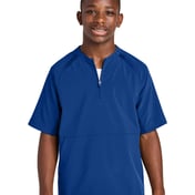Front view of Youth Repeat 1/2-Zip Short Sleeve Jacket