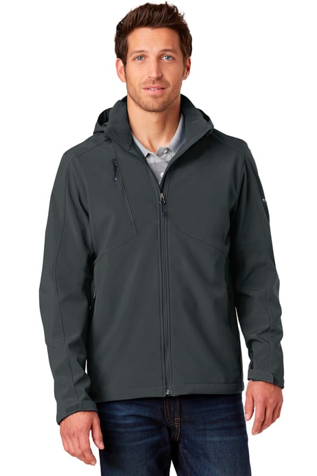 Front view of Hooded Soft Shell Parka