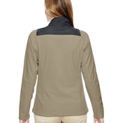 Back view of Ladies’ Excursion Trail Fabric-Block Fleece Jacket