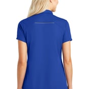 Back view of Women’s Pinpoint Mesh Zip Polo