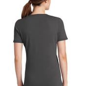 Back view of Ladies Performance Blend V-Neck Tee
