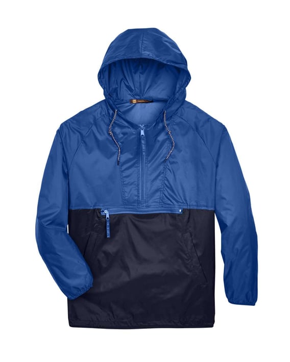 Front view of Packable Hooded Nylon Jacket